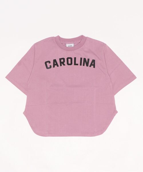 ALPHA LABEL(アルファーレーベル)の「BIG DROP COLLEGE LOGO T-SHIRT(Tシャツ/カットソー・キッズ・その他2/ホワイト/チャコールグレー/ピンク・110/130/150/100/120/140/90)」の3枚目の写真