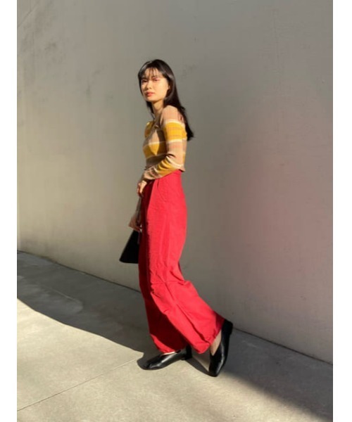 MOUSSY（マウジー）の「DRAWSTRING TUCK パンツ（カーゴパンツ・レディース・ネイビー/レッド/ライトベージュ・0/1/2）」の16枚目の写真