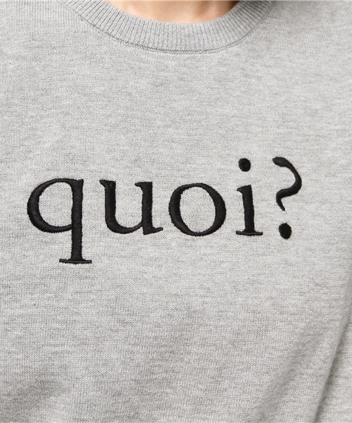 OUTLET（アウトレット）の「【CAPRICIEUX LE'MAGE】ロゴ刺繍コットンプルオーバー（ニット/セーター・レディース・グレー/ボルドー・FREE）」の9枚目の写真