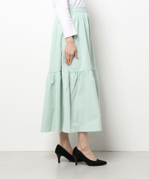 KOBE LETTUCE(コウベレタス)の「バックウエストゴムロングティアードスカート(スカート・レディース・ブラック系その他/イエロー/ミント/ブラック系その他2・FREE)」の17枚目の写真