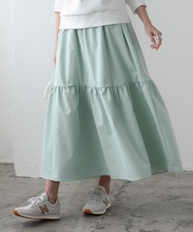 KOBE LETTUCE | バックウエストゴムロングティアードスカート(スカート)