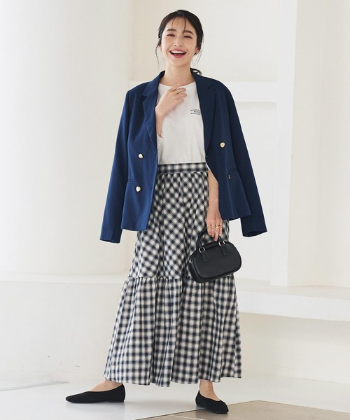 KOBE LETTUCE(コウベレタス)の「バックウエストゴムロングティアードスカート(スカート・レディース・ブラック系その他/イエロー/ミント/ブラック系その他2・FREE)」の14枚目の写真