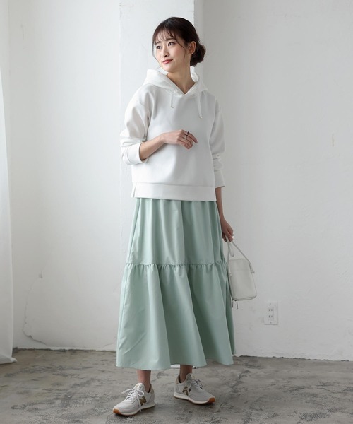 KOBE LETTUCE(コウベレタス)の「バックウエストゴムロングティアードスカート(スカート・レディース・ブラック系その他/イエロー/ミント/ブラック系その他2・FREE)」の10枚目の写真