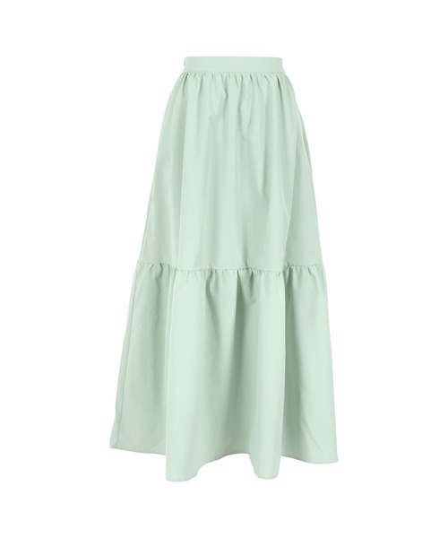 KOBE LETTUCE(コウベレタス)の「バックウエストゴムロングティアードスカート(スカート・レディース・ブラック系その他/イエロー/ミント/ブラック系その他2・FREE)」の7枚目の写真