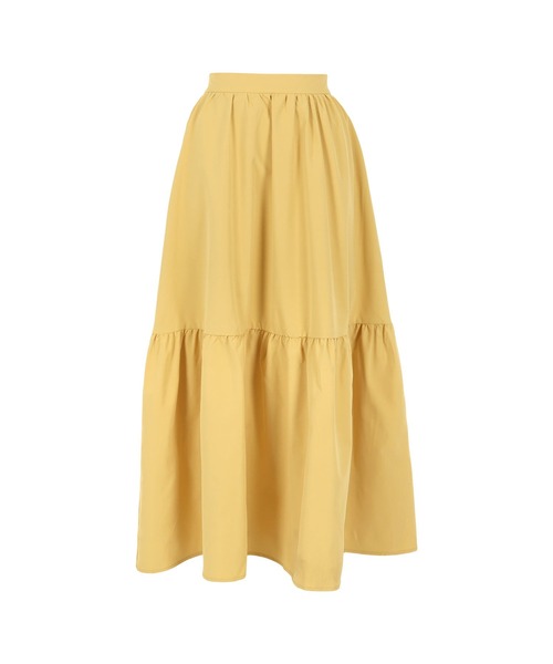 KOBE LETTUCE(コウベレタス)の「バックウエストゴムロングティアードスカート(スカート・レディース・ブラック系その他/イエロー/ミント/ブラック系その他2・FREE)」の6枚目の写真