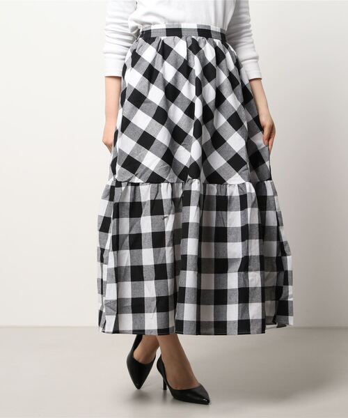 KOBE LETTUCE(コウベレタス)の「バックウエストゴムロングティアードスカート(スカート・レディース・ブラック系その他/イエロー/ミント/ブラック系その他2・FREE)」の21枚目の写真