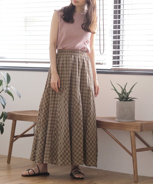 Crisp（クリスプ）の「バックオープンスラブTシャツ（Tシャツ/カットソー・レディース・ベージュ/ピンク/グリーン・FREE）」の16枚目の写真