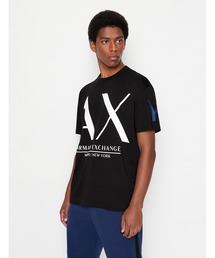 ARMANI EXCHANGE | 【A|X アルマーニ エクスチェンジ】ビッグAXロゴ　半袖クルーネックTシャツ/COMFORT(Tシャツ/カットソー)