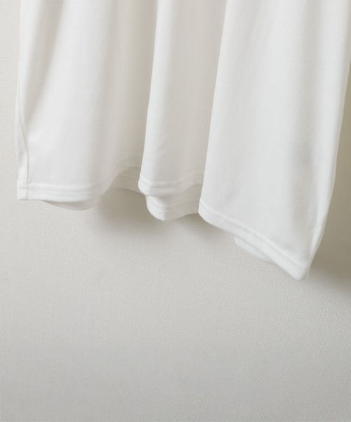 ZIP FIVE（ジップファイブ）の「【ZIP FIVE】ドレープ 5分袖ビッグシルエットカットソー/無地 5分袖Tシャツ（Tシャツ/カットソー・メンズ・カーキ/ブルー/ブラック/ホワイト/ブラウン/グリーン/チャコール・MEDIUM/LARGE）」の12枚目の写真