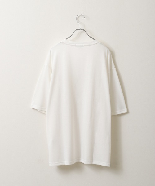 ZIP FIVE（ジップファイブ）の「【ZIP FIVE】ドレープ 5分袖ビッグシルエットカットソー/無地 5分袖Tシャツ（Tシャツ/カットソー・メンズ・カーキ/ブルー/ブラック/ホワイト/ブラウン/グリーン/チャコール・MEDIUM/LARGE）」の13枚目の写真