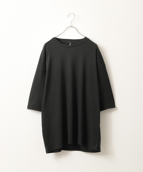 ZIP FIVE（ジップファイブ）の「【ZIP FIVE】ドレープ 5分袖ビッグシルエットカットソー/無地 5分袖Tシャツ（Tシャツ/カットソー・メンズ・カーキ/ブルー/ブラック/ホワイト/ブラウン/グリーン/チャコール・MEDIUM/LARGE）」の20枚目の写真