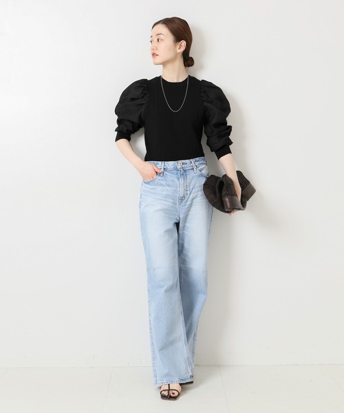 IENA（イエナ）の「ファブリックコンビリブプルオーバー（ニット/セーター・レディース・ブラック系その他/ブラック・FREE）」の8枚目の写真