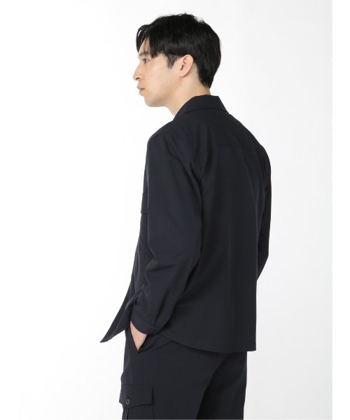 semantic design(セマンティックデザイン)の「【軽量】アレキサンダージュリアン リップストップ セットアップ シャツアウター(セットアップ可能)(シャツ/ブラウス・メンズ・ネイビー・MEDIUM/X-LARGE/LARGE)」の6枚目の写真