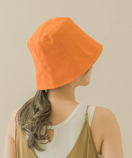 SMELLY(スメリー)の「ツイルバケットハット(ハット・レディース・アイボリー/ブラック/オレンジ/モカ・-)」の4枚目の写真