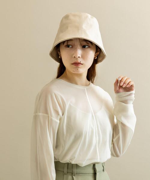 SMELLY(スメリー)の「ツイルバケットハット(ハット・レディース・アイボリー/ブラック/オレンジ/モカ・-)」の9枚目の写真