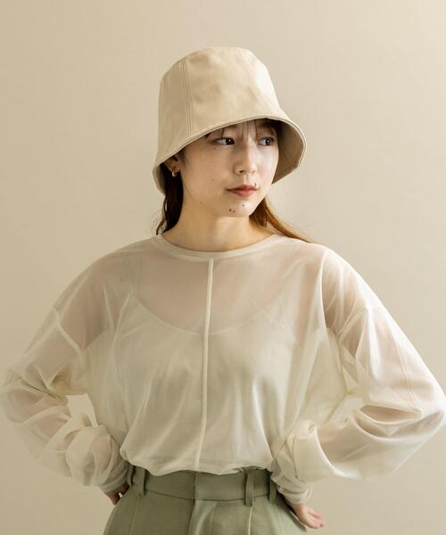 SMELLY(スメリー)の「ツイルバケットハット(ハット・レディース・アイボリー/ブラック/オレンジ/モカ・-)」の8枚目の写真