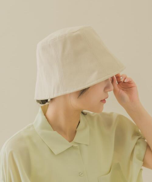 SMELLY(スメリー)の「ツイルバケットハット(ハット・レディース・アイボリー/ブラック/オレンジ/モカ・-)」の7枚目の写真