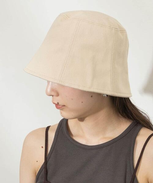 SMELLY(スメリー)の「ツイルバケットハット(ハット・レディース・アイボリー/ブラック/オレンジ/モカ・-)」の14枚目の写真