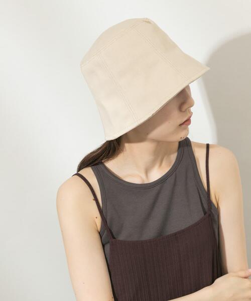 SMELLY(スメリー)の「ツイルバケットハット(ハット・レディース・アイボリー/ブラック/オレンジ/モカ・-)」の13枚目の写真