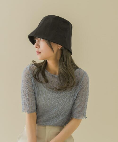 SMELLY(スメリー)の「ツイルバケットハット(ハット・レディース・アイボリー/ブラック/オレンジ/モカ・-)」の18枚目の写真