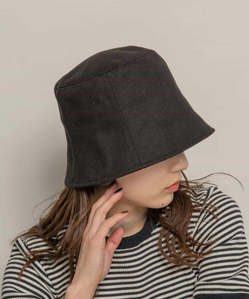 SMELLY(スメリー)の「ツイルバケットハット(ハット・レディース・アイボリー/ブラック/オレンジ/モカ・-)」の17枚目の写真