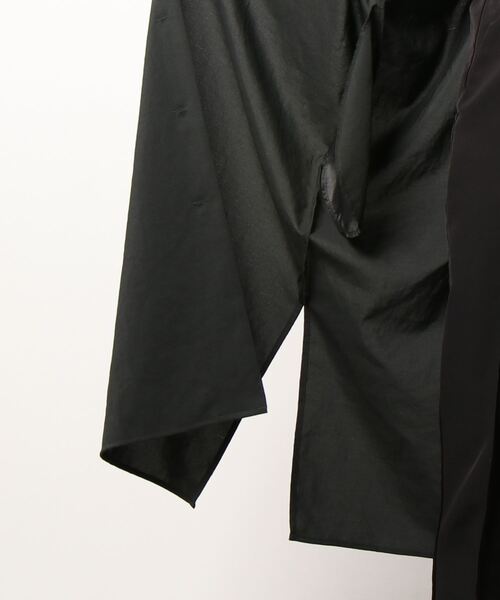 mizuiroind（ミズイロインド）の「mizuiro ind ワイドシャツライクコート（ステンカラーコート・レディース・チャコールグレー/ライトグレー/ブラック/ネイビー・FREE）」の6枚目の写真