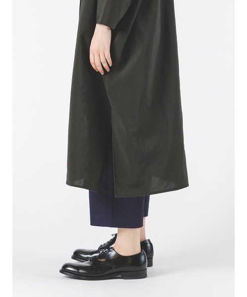 mizuiroind（ミズイロインド）の「mizuiro ind ワイドシャツライクコート（ステンカラーコート・レディース・チャコールグレー/ライトグレー/ブラック/ネイビー・FREE）」の12枚目の写真