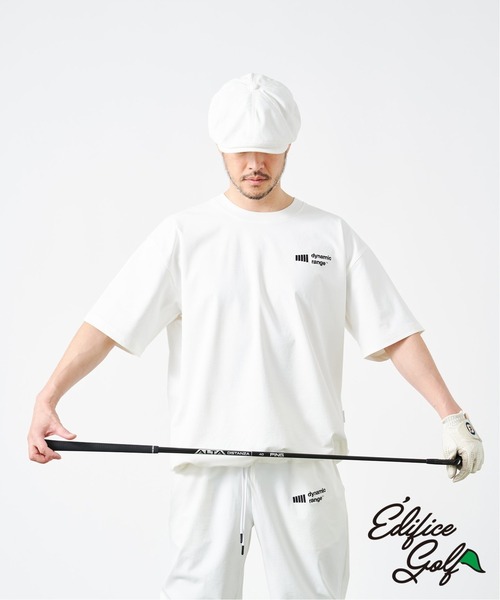 EDIFICE(エディフィス)の「《先行販売》【CLUBHAUS/Dynamic Range】別注ウォームアップTシャツ(Tシャツ/カットソー・メンズ・ホワイト/ブラック・MEDIUM/LARGE)」の2枚目の写真