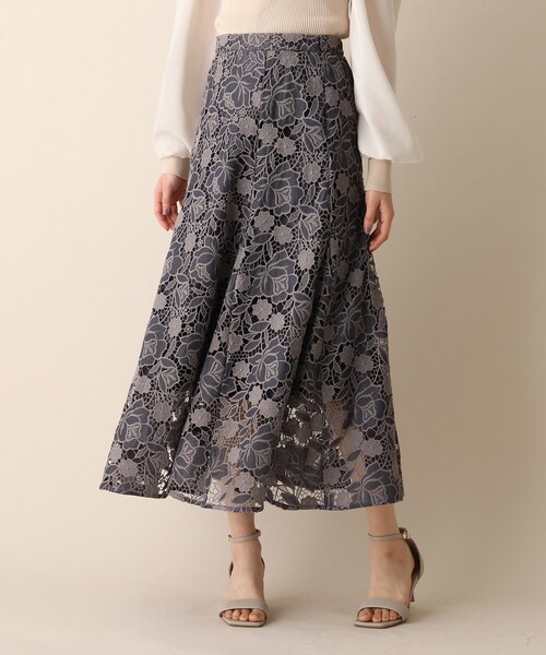 OPAQUE.CLIP（オペークドットクリップ）の「◆フラワーレースマーメイドスカート（スカート・レディース・マスタード/ライトベージュ/ガンメタ・38/36）」の17枚目の写真