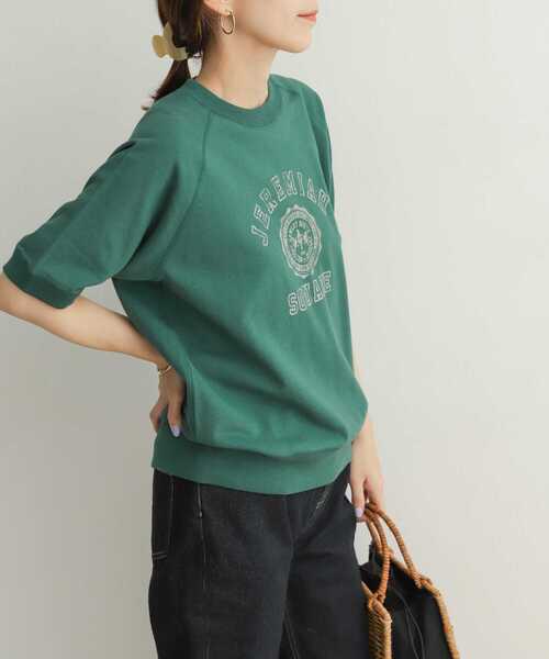 URBAN RESEARCH DOORS（アーバンリサーチドアーズ）の「カレッジプリント半袖スウェット（Tシャツ/カットソー・レディース・ネイビー/グリーン/モカ・MEDIUM）」の11枚目の写真