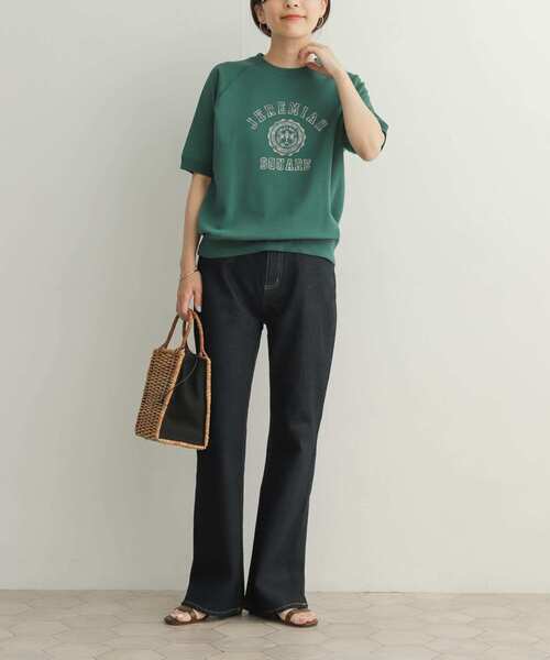 URBAN RESEARCH DOORS（アーバンリサーチドアーズ）の「カレッジプリント半袖スウェット（Tシャツ/カットソー・レディース・ネイビー/グリーン/モカ・MEDIUM）」の12枚目の写真