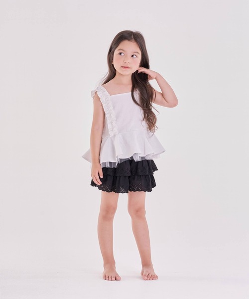 Rora(ローラ)の「ミント カンカン キュロットパンツ(その他パンツ・キッズ・ブラック・110cm/100cm/120cm/130cm/140cm/150cm)」の7枚目の写真