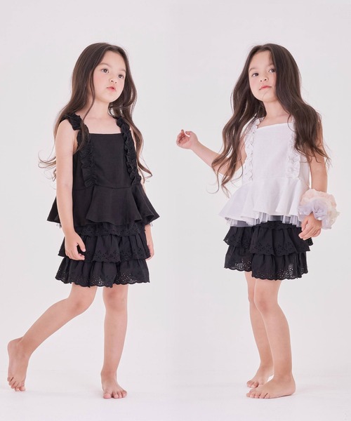 Rora(ローラ)の「ミント カンカン キュロットパンツ(その他パンツ・キッズ・ブラック・110cm/100cm/120cm/130cm/140cm/150cm)」の8枚目の写真