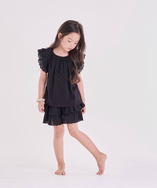 Rora(ローラ)の「ミント カンカン キュロットパンツ(その他パンツ・キッズ・ブラック・110cm/100cm/120cm/130cm/140cm/150cm)」の5枚目の写真