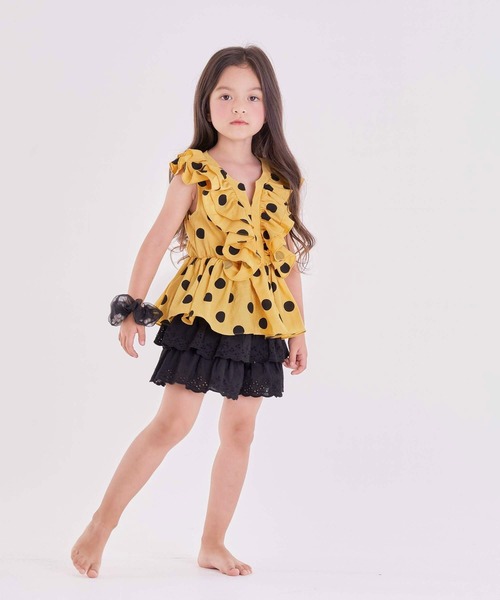 Rora(ローラ)の「ミント カンカン キュロットパンツ(その他パンツ・キッズ・ブラック・110cm/100cm/120cm/130cm/140cm/150cm)」の6枚目の写真