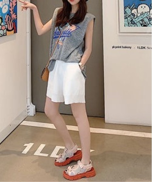 gossip!ロサンゼルス(ゴシップロサンゼルス)の「ニットショートパンツ(その他パンツ・レディース・ホワイト/レッド/ブラック・FREE)」の13枚目の写真