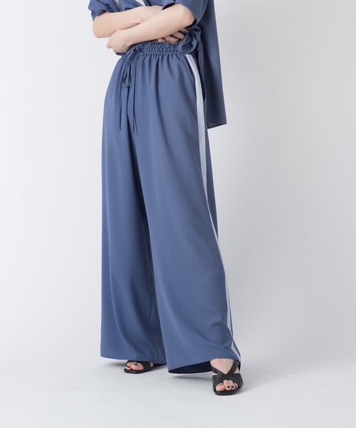 La SRIC（ラスリック）の「La SRIC / サイドラインイージーワイドPT【セットアップ可】（その他パンツ・レディース・ブラック/ブラウン/ブルー・38）」の3枚目の写真