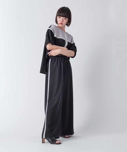 La SRIC（ラスリック）の「La SRIC / サイドラインイージーワイドPT【セットアップ可】（その他パンツ・レディース・ブラック/ブラウン/ブルー・38）」の11枚目の写真