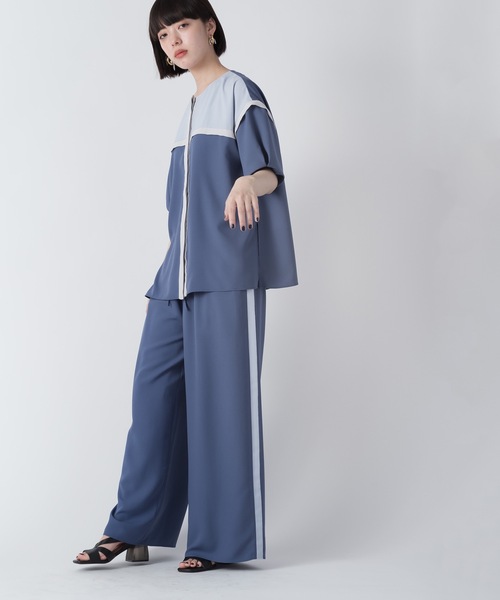 La SRIC（ラスリック）の「La SRIC / サイドラインイージーワイドPT【セットアップ可】（その他パンツ・レディース・ブラック/ブラウン/ブルー・38）」の5枚目の写真