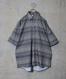 JOHN'S CLOSET | 【i】ポリ梨地 総柄プリントビッグシャツ(シャツ/ブラウス)