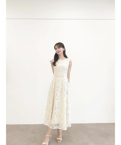 HALUHIROINE（ハルヒロイン）の「コードレースワンピース（ドレス・レディース・ライトブルー/アイボリー・FREE）」の4枚目の写真
