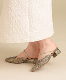 Ray BEAMS | Ray BEAMS / グリッター ミュール(その他シューズ)