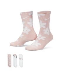 NIKE | ナイキ エブリデイ プラス キッズ クッションド クルー ソックス (3足) / Nike Everyday Plus Kids' Cushioned Crew Socks (3 Pairs)(ソックス/靴下)