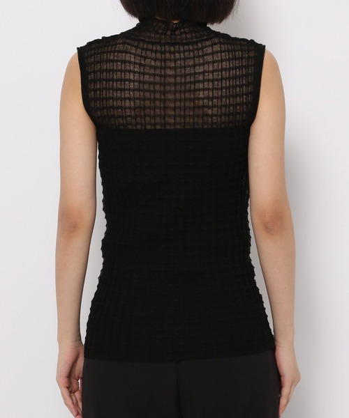 PAGEBOY（ページボーイ）の「ポコポコシアーノースリーブニット（ニット/セーター・レディース・ブラック/オフホワイト/ブルー・FREE）」の13枚目の写真