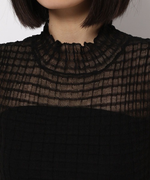 PAGEBOY（ページボーイ）の「ポコポコシアーノースリーブニット（ニット/セーター・レディース・ブラック/オフホワイト/ブルー・FREE）」の17枚目の写真