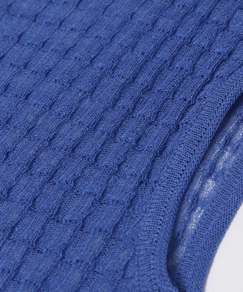 PAGEBOY（ページボーイ）の「ポコポコシアーノースリーブニット（ニット/セーター・レディース・ブラック/オフホワイト/ブルー・FREE）」の8枚目の写真