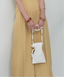 ミニ巾着フェイクレザーショルダーバッグ