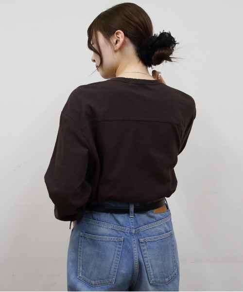 THE SHINZONE（ザ　シンゾーン）の「THE SHINZONE/シンゾーン　ハイツイストコットンカーディガン　HIGHT WIST COTTON CARDIGAN  20SMSCU53（カーディガン/ボレロ・レディース・ホワイト/ブラック/ネイビー/カーキ/レッド/パープル/ブラウン/イエロー・FREE）」の15枚目の写真