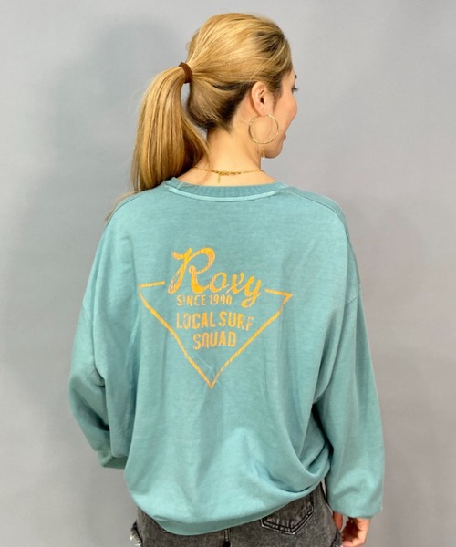 ROXY(ロキシー)の「ROXY/ロキシー ビッグシルエット/オーバーサイズ/バックプリントスウェット RLT224025(スウェット・レディース・ホワイト/ブラック/グリーン・M/L)」の3枚目の写真