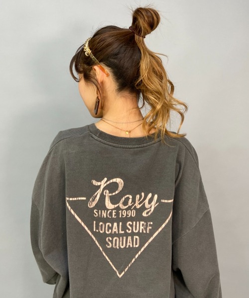 ROXY(ロキシー)の「ROXY/ロキシー ビッグシルエット/オーバーサイズ/バックプリントスウェット RLT224025(スウェット・レディース・ホワイト/ブラック/グリーン・M/L)」の2枚目の写真